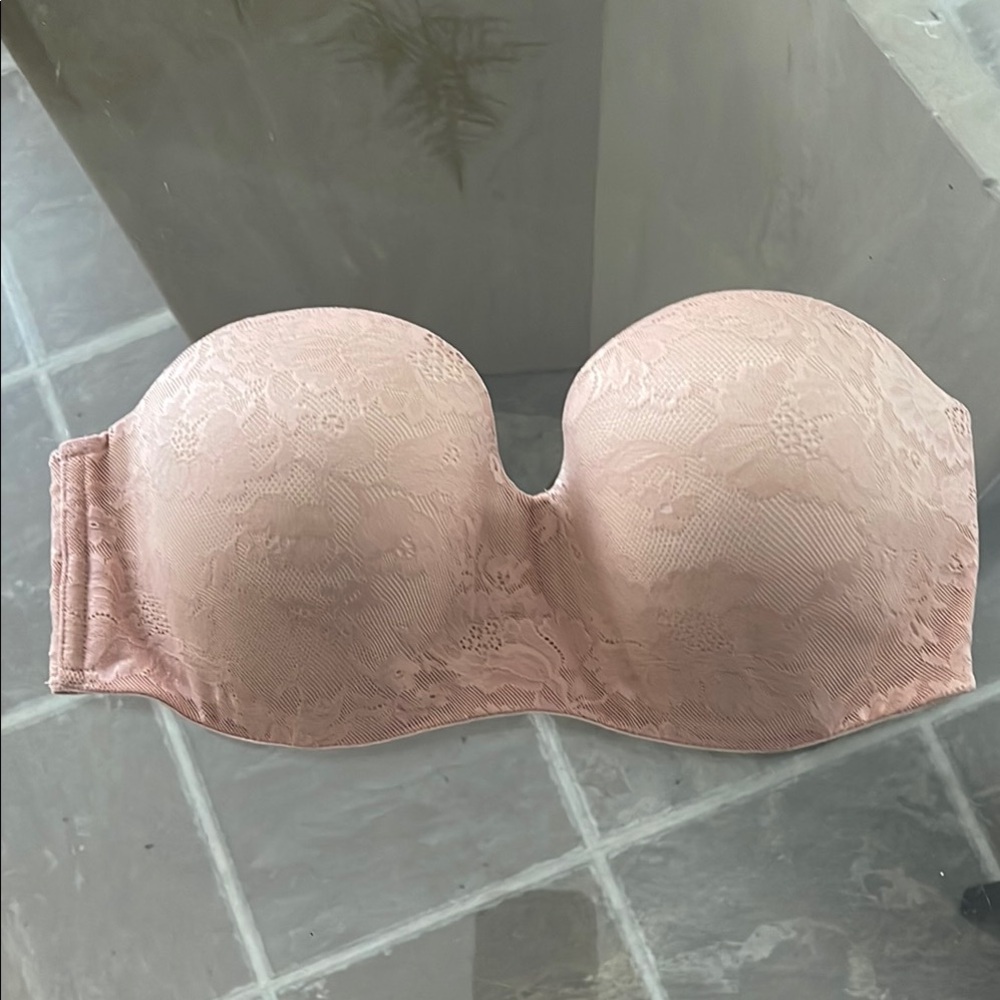 Victoria's Secret Pink/Neutral  Strapless Bra,